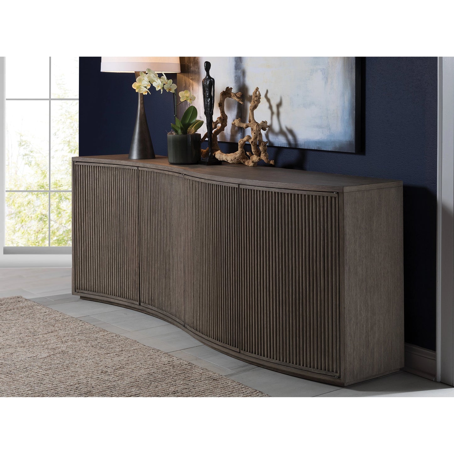 003 SI-1962870 | Additional Silo | Mavericks Media Console by Artistica Home in cappuccino gray oak. Made from unique in a modern style.