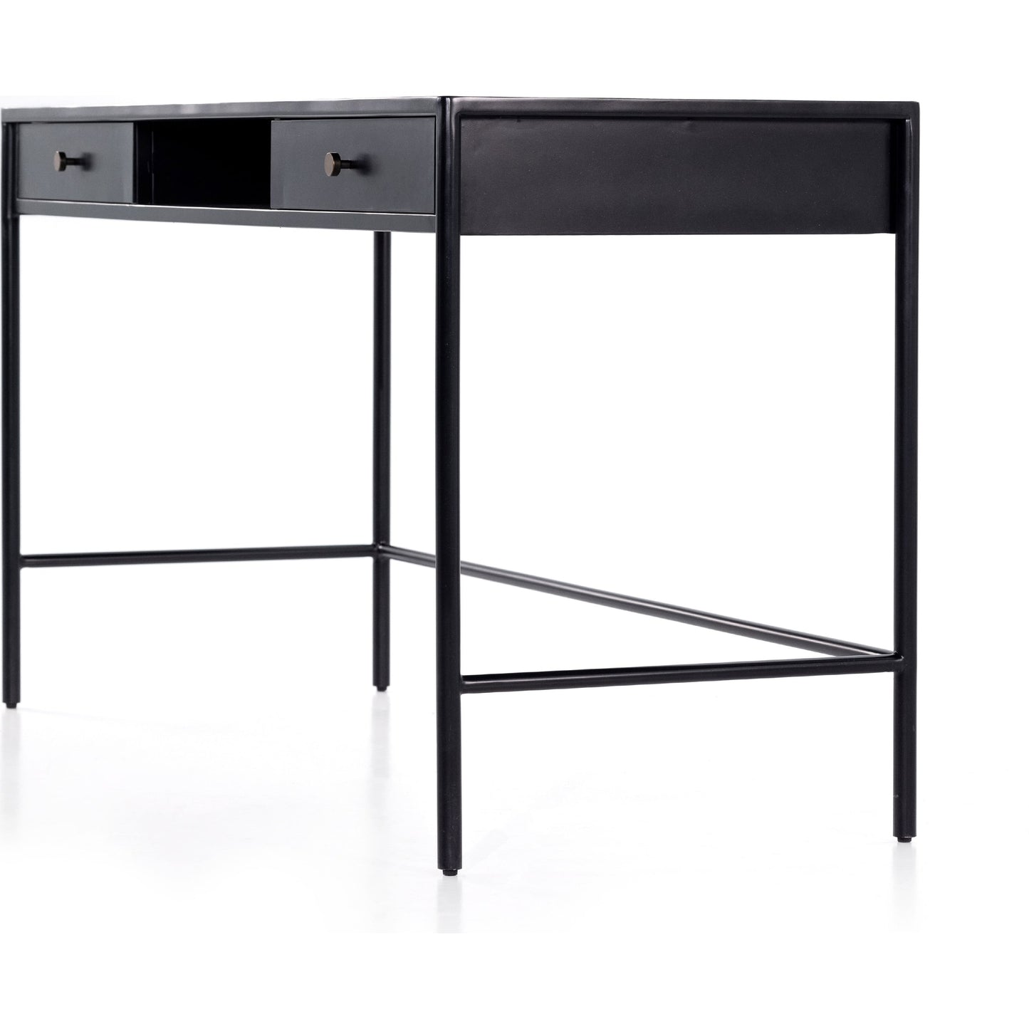 005 SI-1798714 | Additional Silo | Soto Desk by Four Hands in black, weathered bronze and black. Made from iron in a modern style.