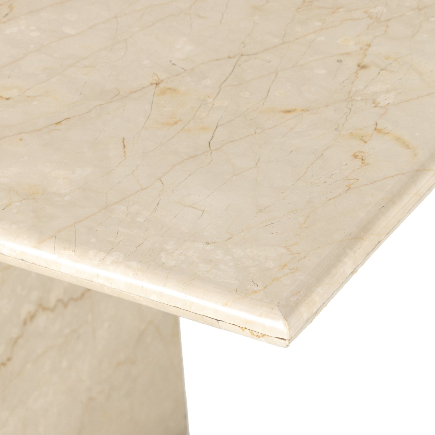007 SI-1901547 | Additional Silo | Arum Dining Table by Four Hands in cream marble. Made from solid marble in a coastal style.