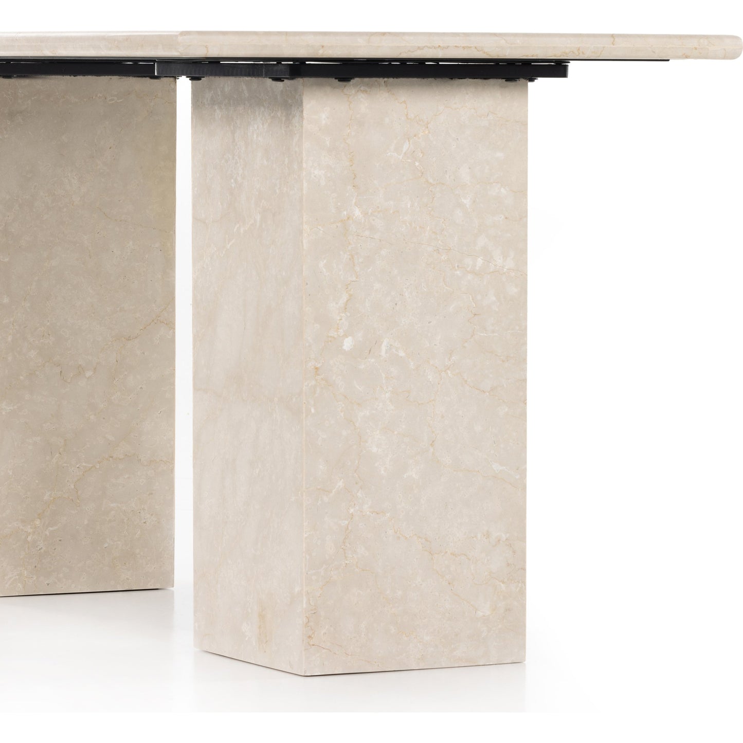 003 SI-1901111 | Additional Silo | Arum Desk by Four Hands in cream marble. Made from solid marble in a modern style.