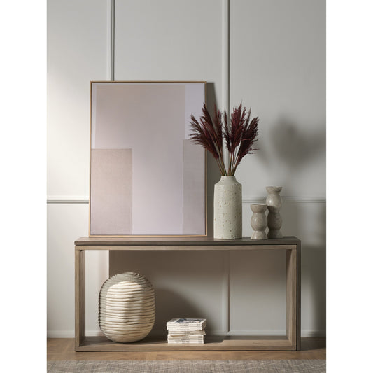 Beto Banded Vase by Four Hands in ivory. Made from solid mixed reclaimed wood in a cottage & farmhouse style.