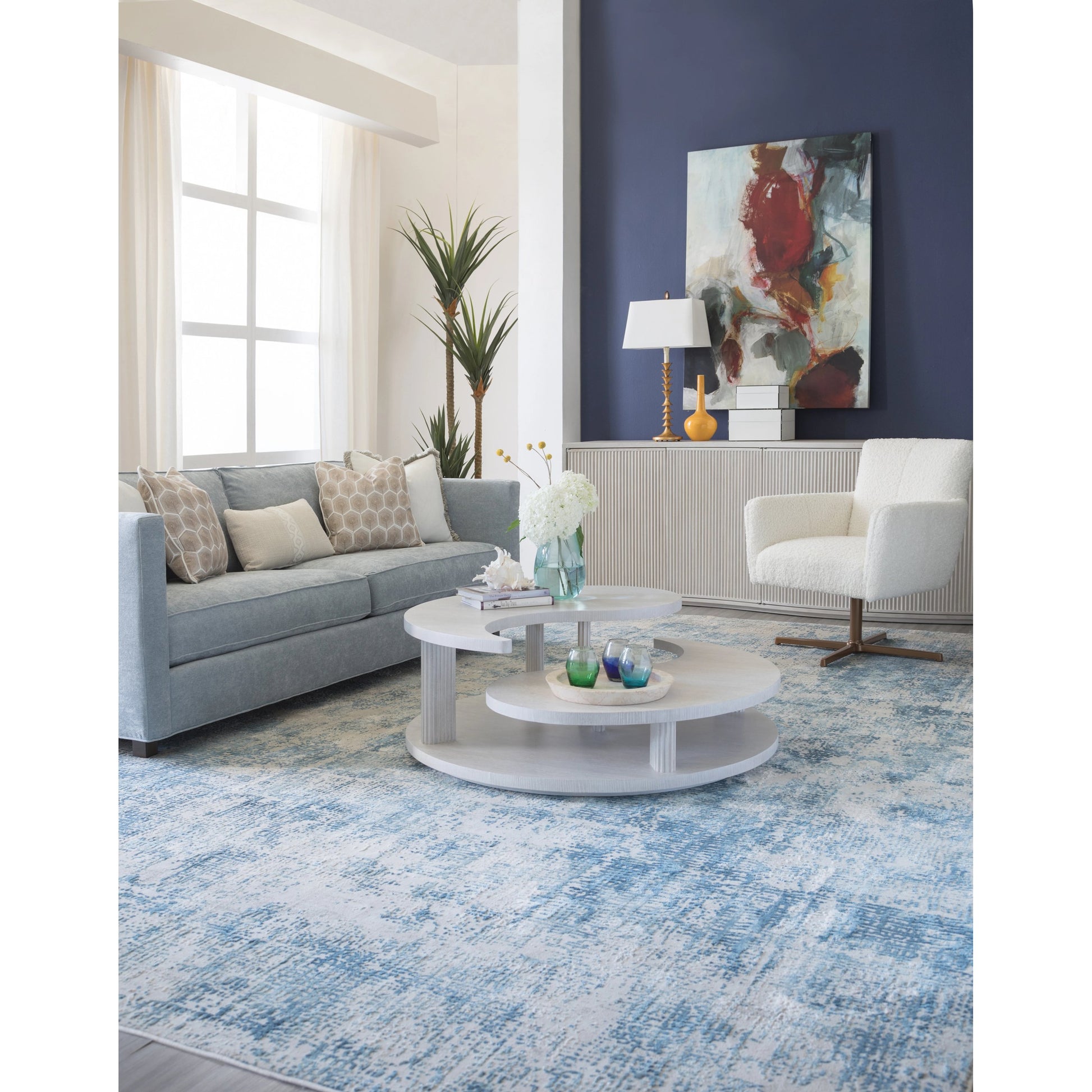 Yin Yang Cocktail Table by Artistica Home in misty gray. Made from unique in a modern style.