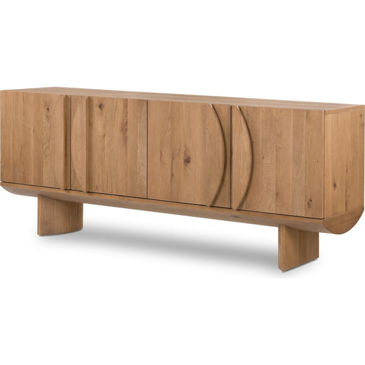Pickford Sideboard by Four Hands in dusted oak veneer, dusted oak thin veneer and dusted oak. Made from oak veneer, thick oak veneer in a modern style.