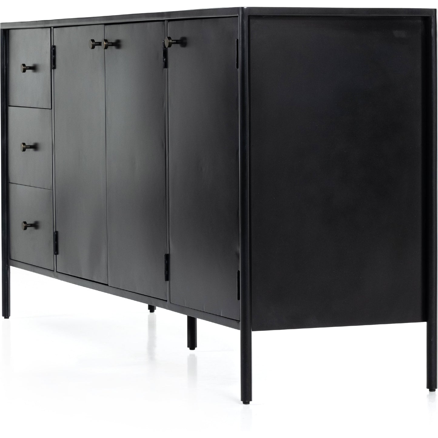007 SI-1800096 | Additional Silo | Soto Sideboard by Four Hands in black, weathered bronze and black. Made from iron in a modern style.