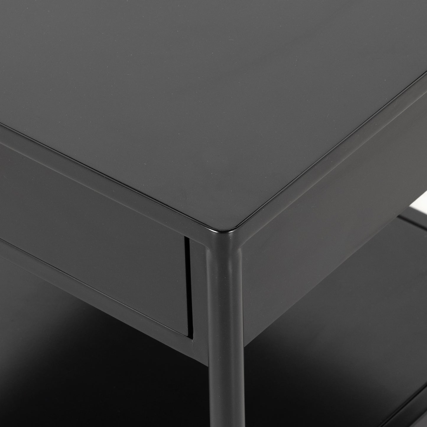 008 SI-1800094 | Additional Silo | Soto End Table by Four Hands in black, weathered bronze and black. Made from iron in a modern style.