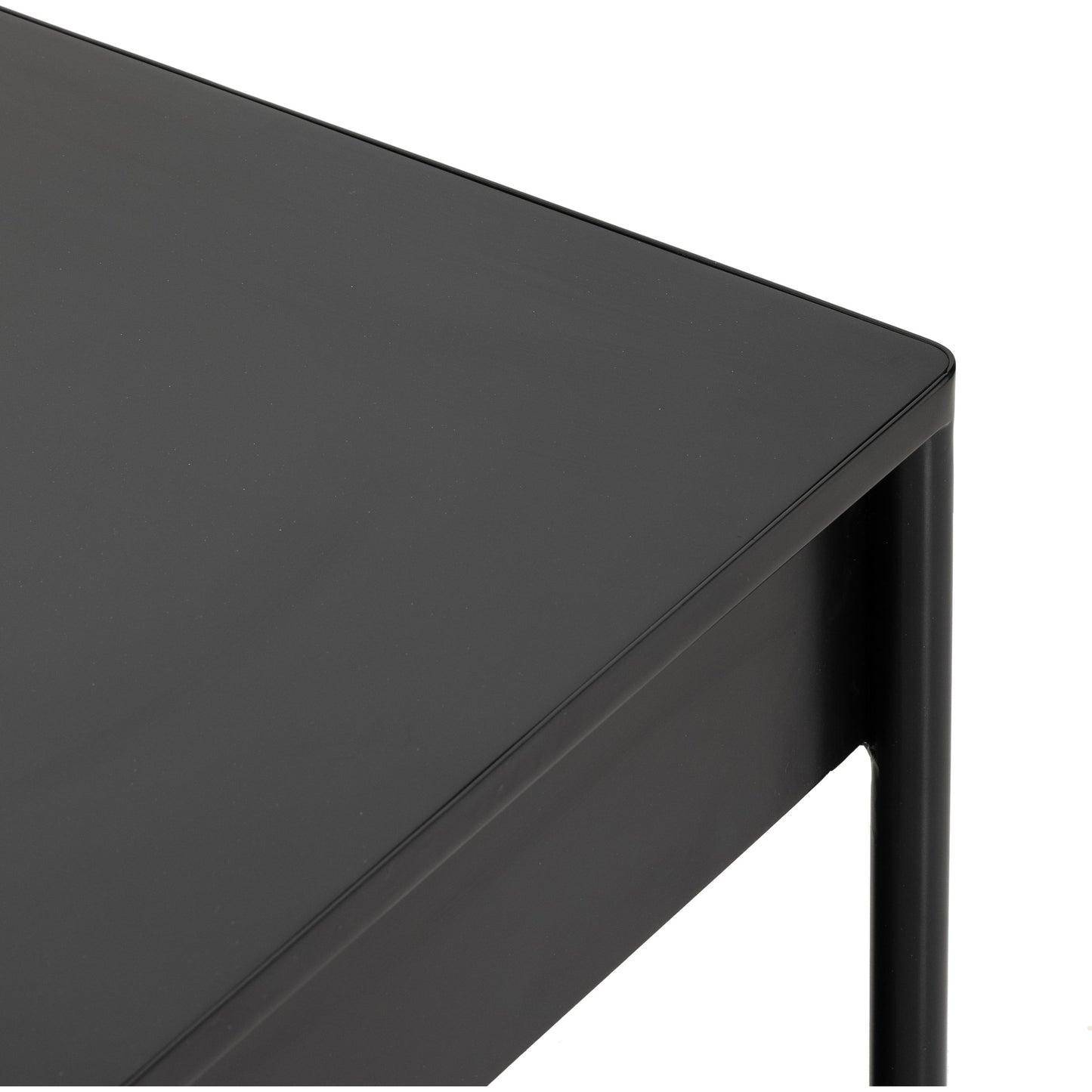 010 SI-1800094 | Additional Silo | Soto End Table by Four Hands in black, weathered bronze and black. Made from iron in a modern style.