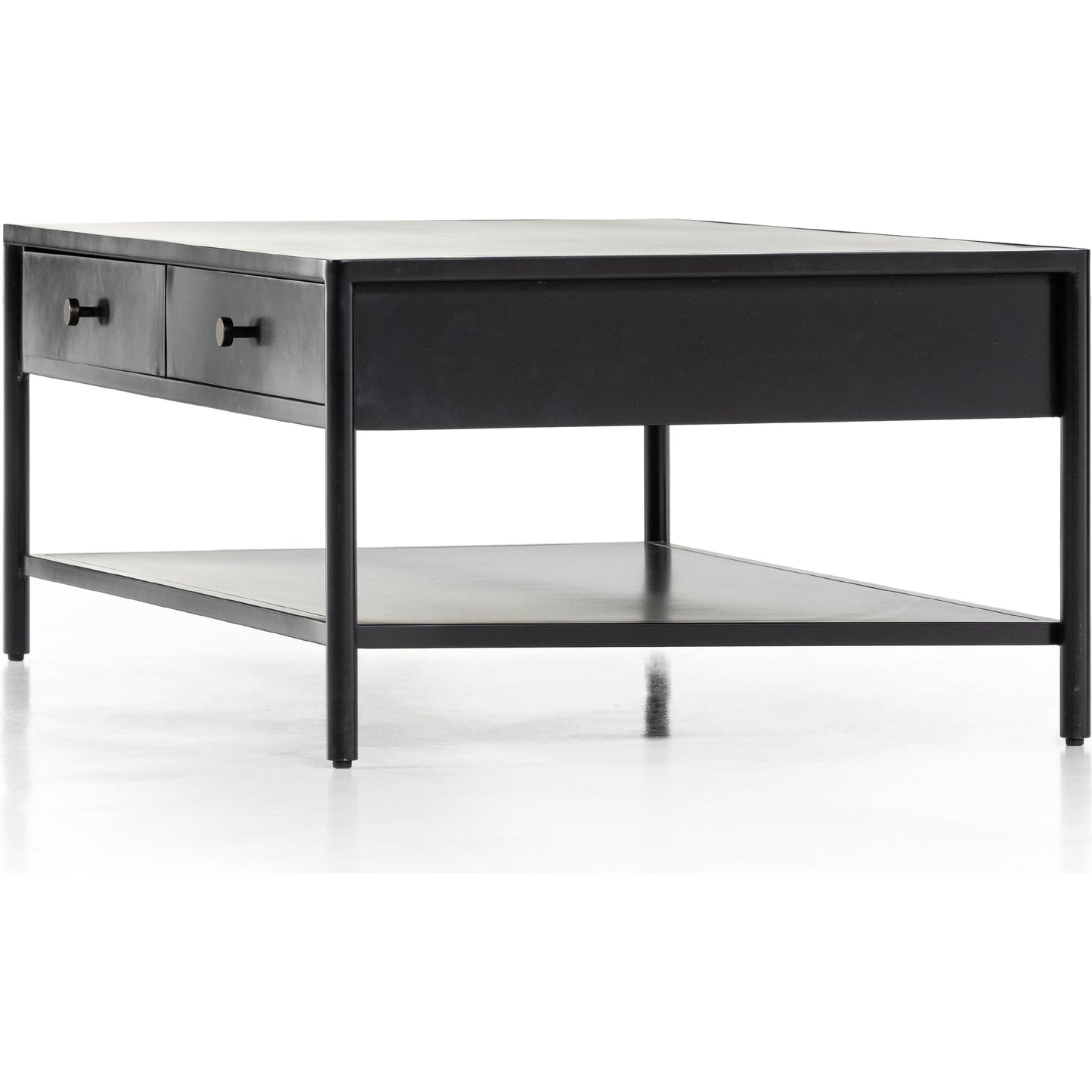 006 SI-1799015 | Additional Silo | Soto Coffee Table by Four Hands in black, weathered bronze and black. Made from iron in a modern style.
