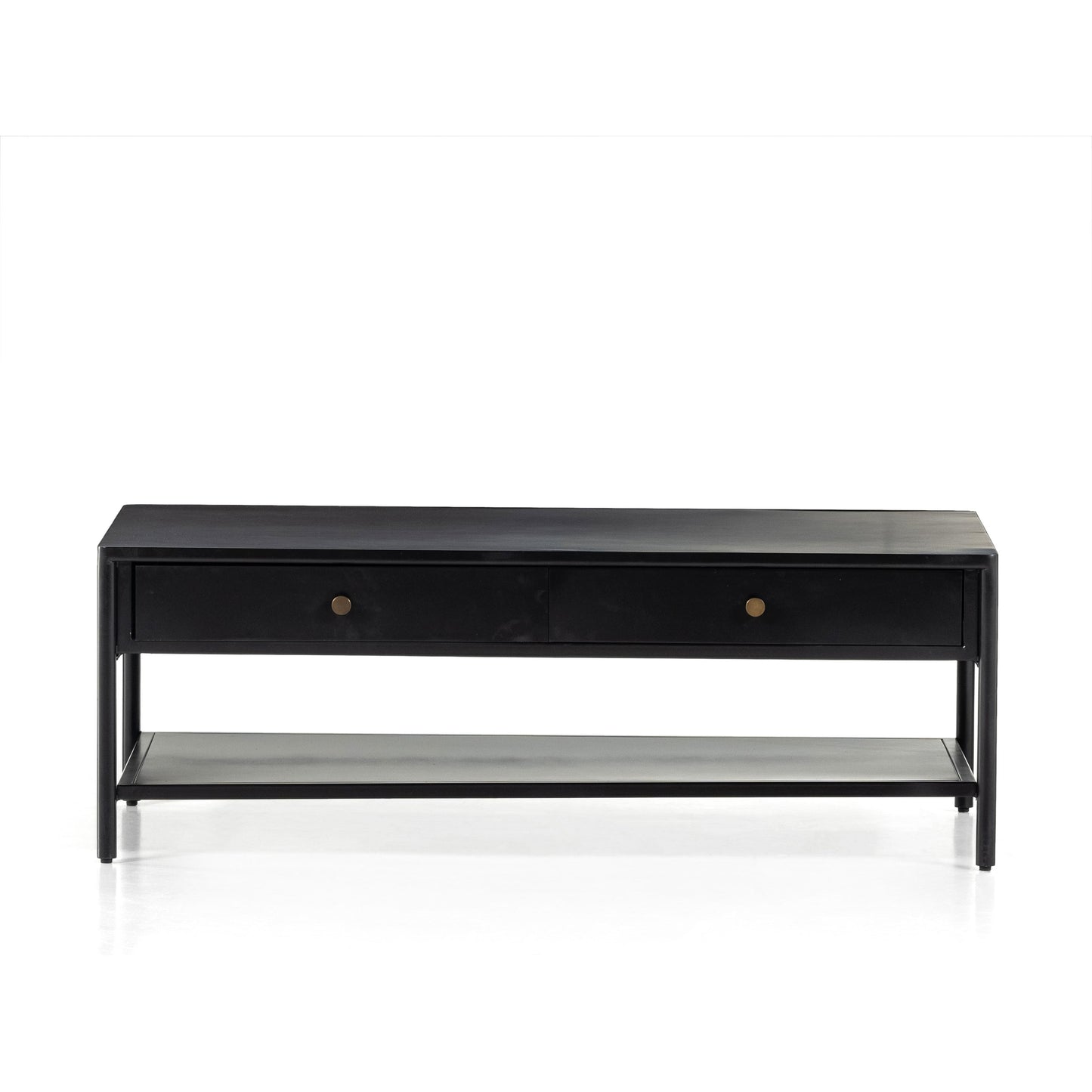 002 SI-1799015 | Additional Silo | Soto Coffee Table by Four Hands in black, weathered bronze and black. Made from iron in a modern style.