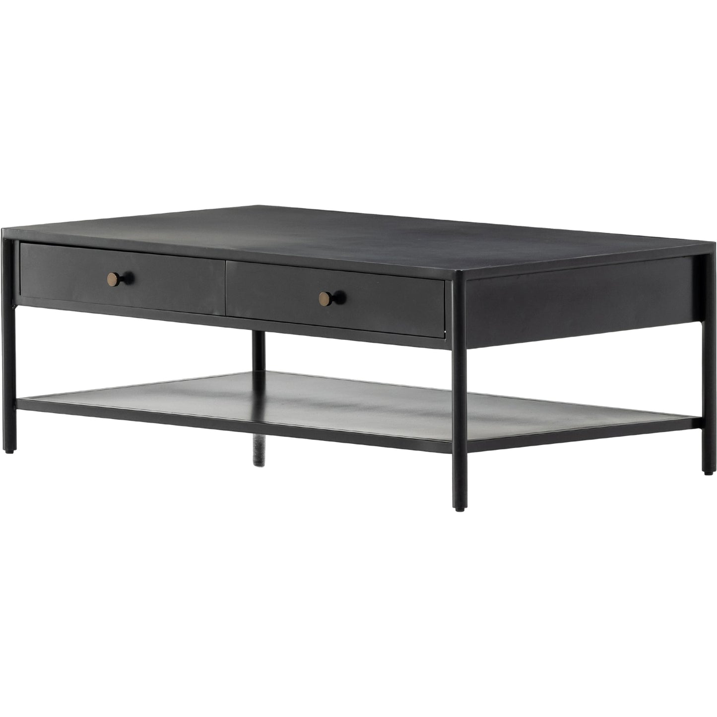 001 SI-1799015 | Additional Silo | Soto Coffee Table by Four Hands in black, weathered bronze and black. Made from iron in a modern style.