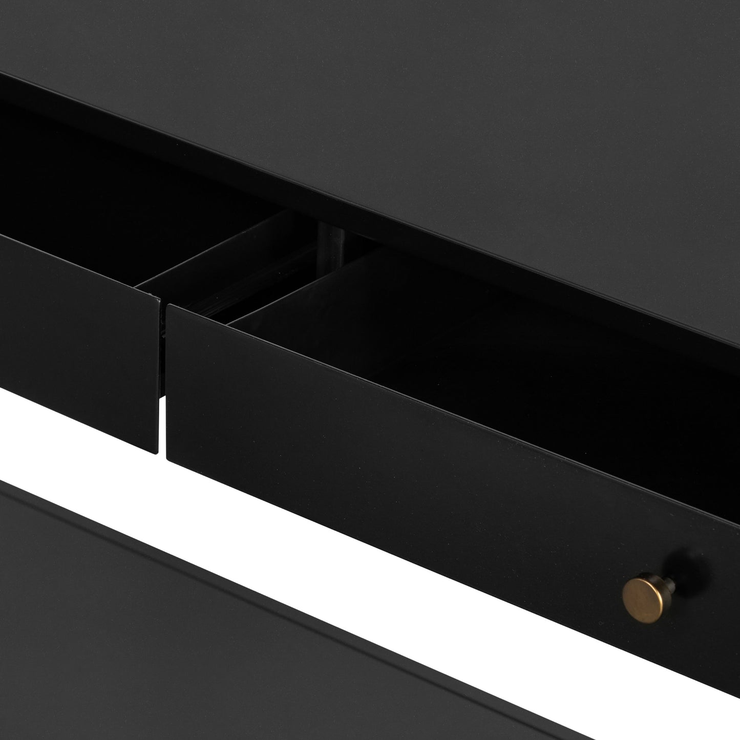 010 SI-1800093 | Additional Silo | Soto Console Table by Four Hands in black, weathered bronze and black. Made from iron in a modern style.