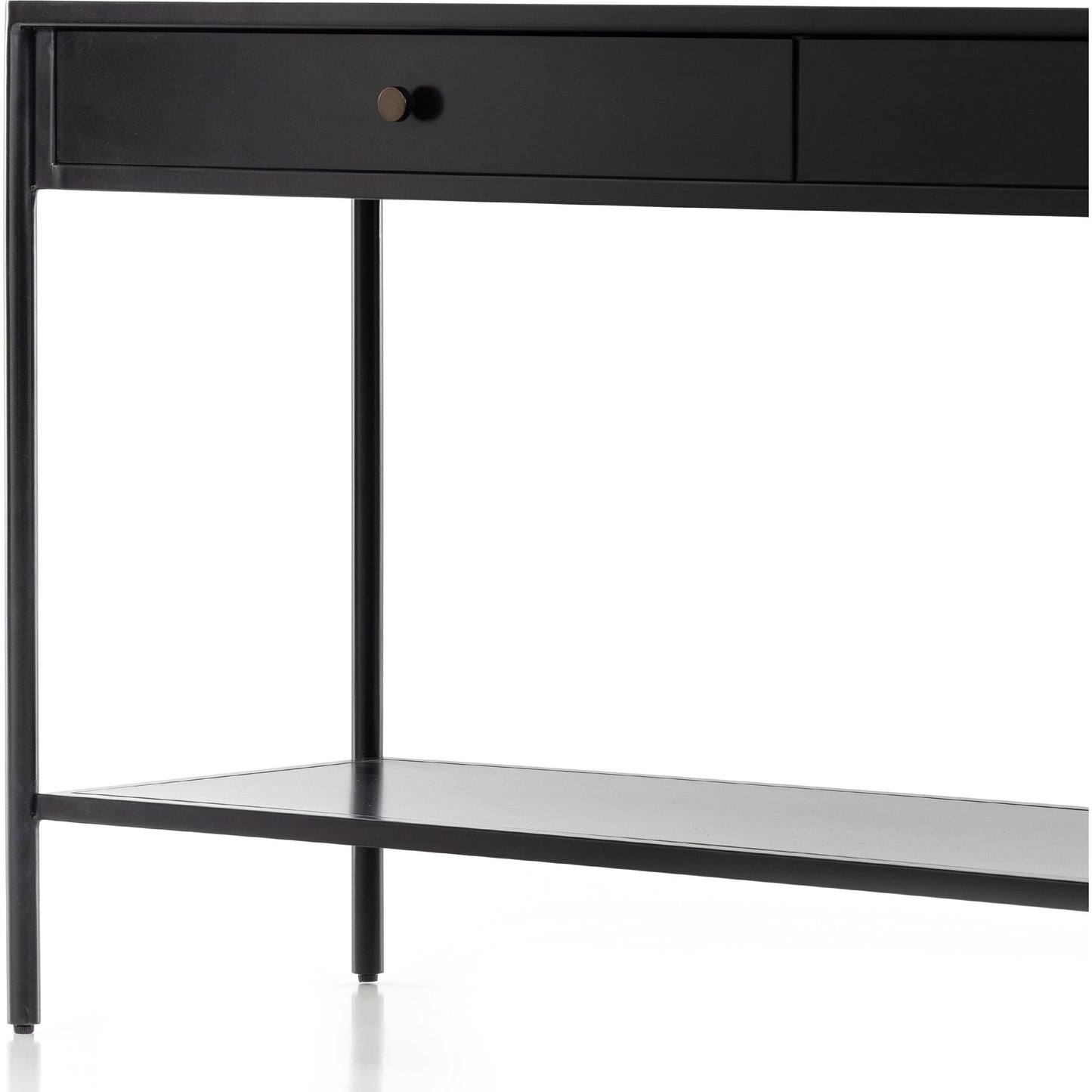 009 SI-1800093 | Additional Silo | Soto Console Table by Four Hands in black, weathered bronze and black. Made from iron in a modern style.