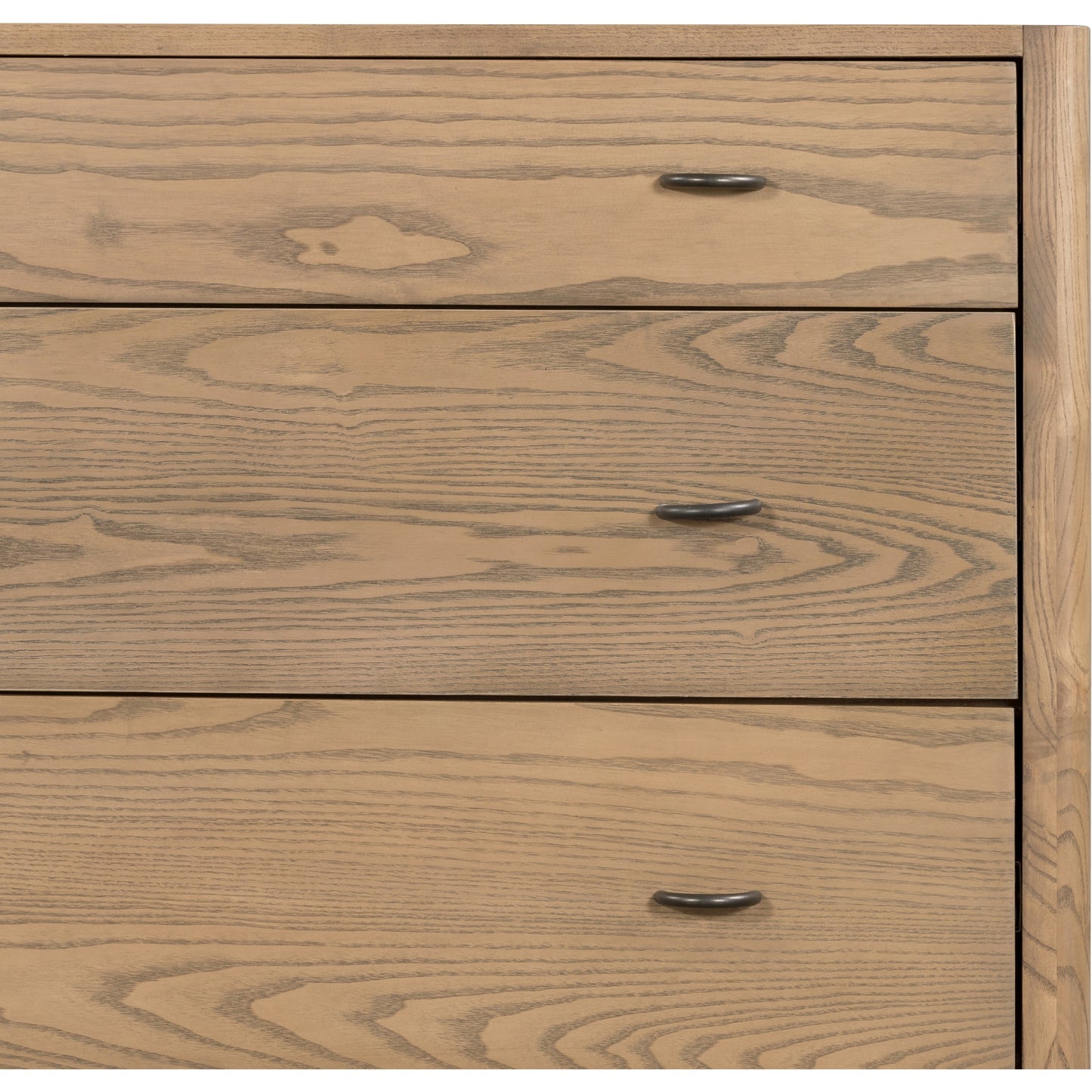 002 SI-1901739 | Additional Silo | Zuma 6 Drawer Dresser by Four Hands in dune ash, gunmetal, natural paper cord and dune ash. Made from solid ash, rush in a transitional style.