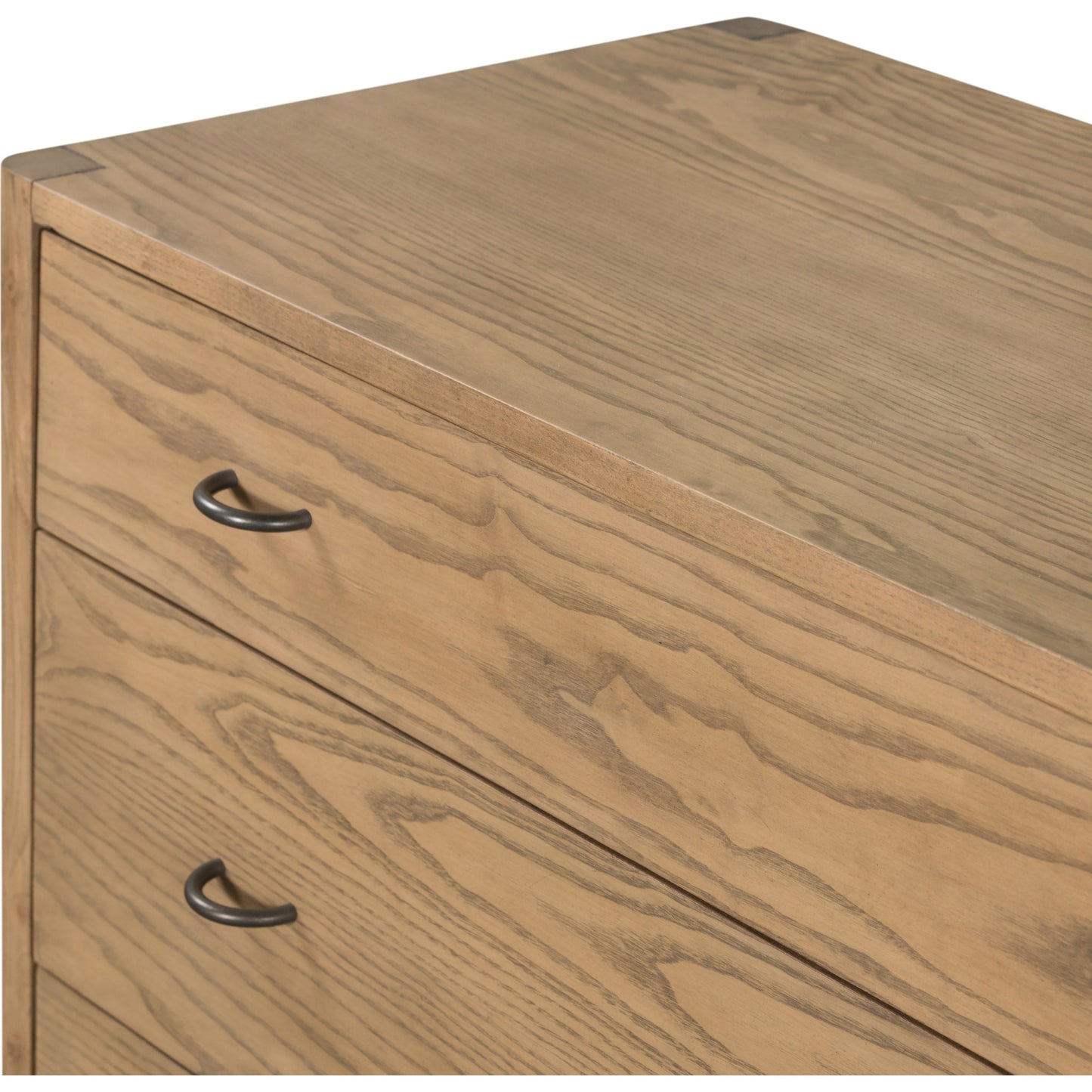 007 SI-1901739 | Additional Silo | Zuma 6 Drawer Dresser by Four Hands in dune ash, gunmetal, natural paper cord and dune ash. Made from solid ash, rush in a transitional style.