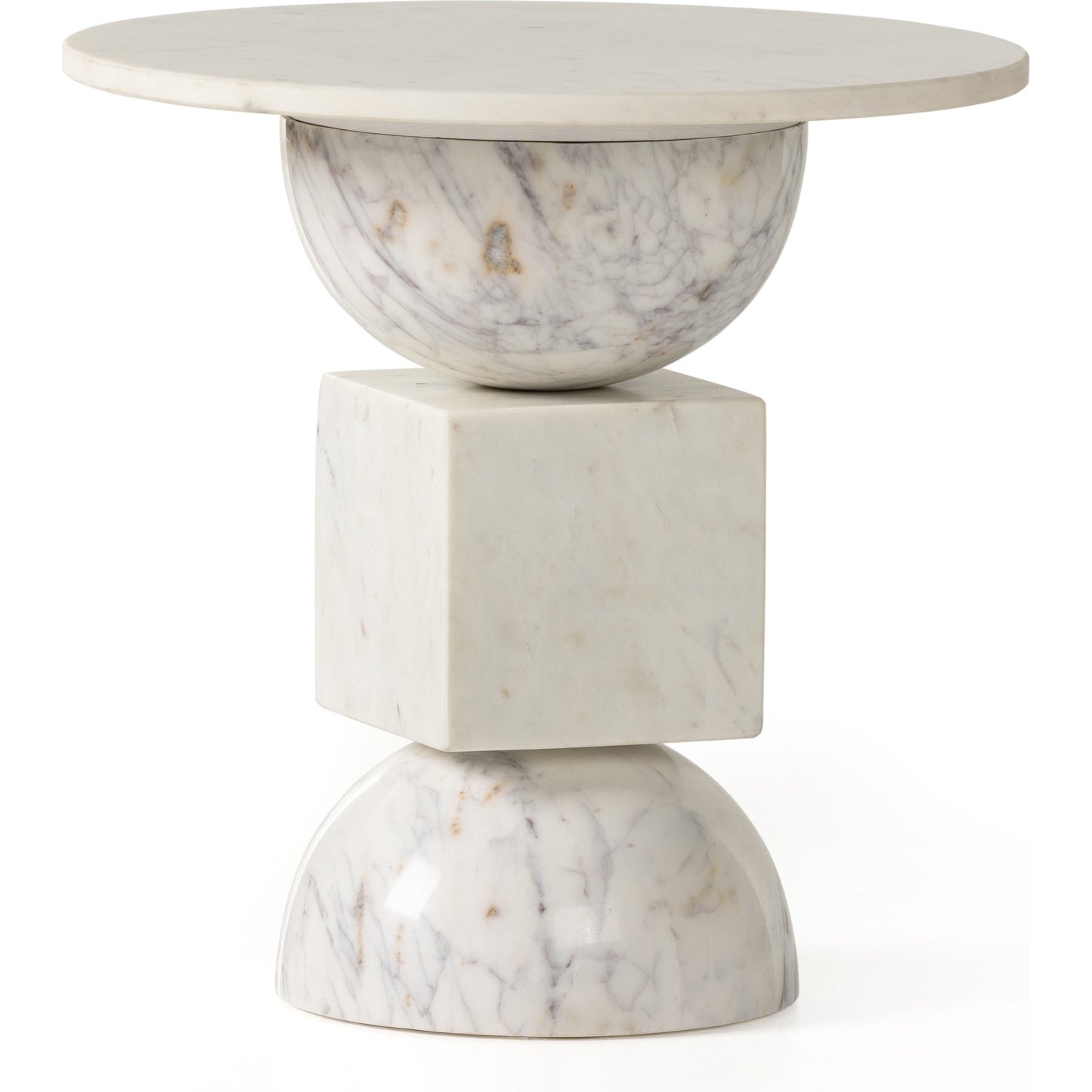 003 SI-1902842 | Additional Silo | Neda End Table by Four Hands. Made from solid marble in a modern style.
