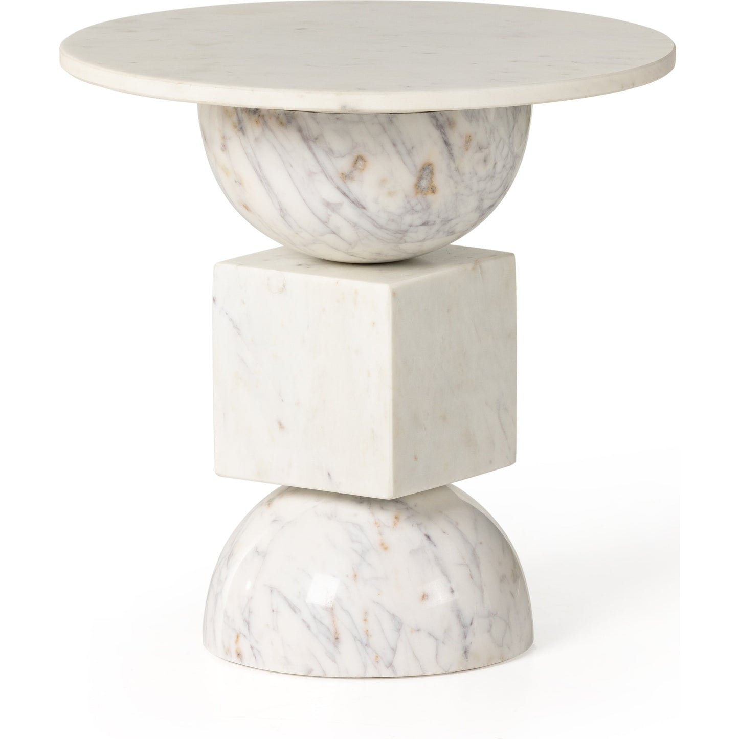 001 SI-1902842 | Additional Silo | Neda End Table by Four Hands. Made from solid marble in a modern style.
