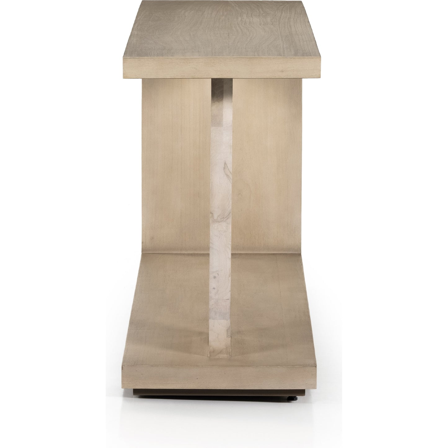 004 SI-1799517 | Additional Silo | Darian Console Table by Four Hands in white mahogany, bleached burl, beige and white mahogany, bleached burl. Made from thick mahogany veneer, ash burl veneer, engineered hardwood in a modern style.