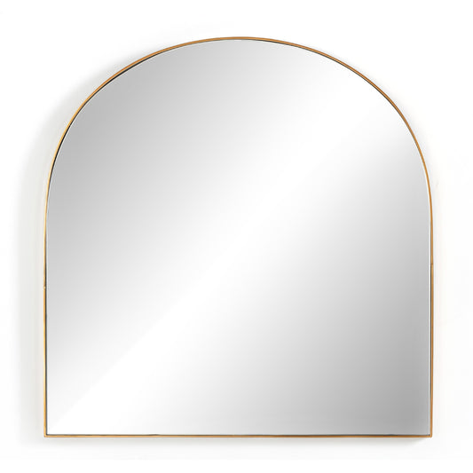 001 SI-1798035 | Primary Silo | Georgina Wide Mirror by Four Hands in polished brass. Made from aluminum, engineered hardwood, mirror in a modern style.