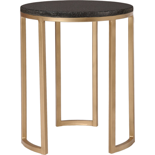 Round Metal Table by Emissary USA in gold. Made from unique in a modern style.