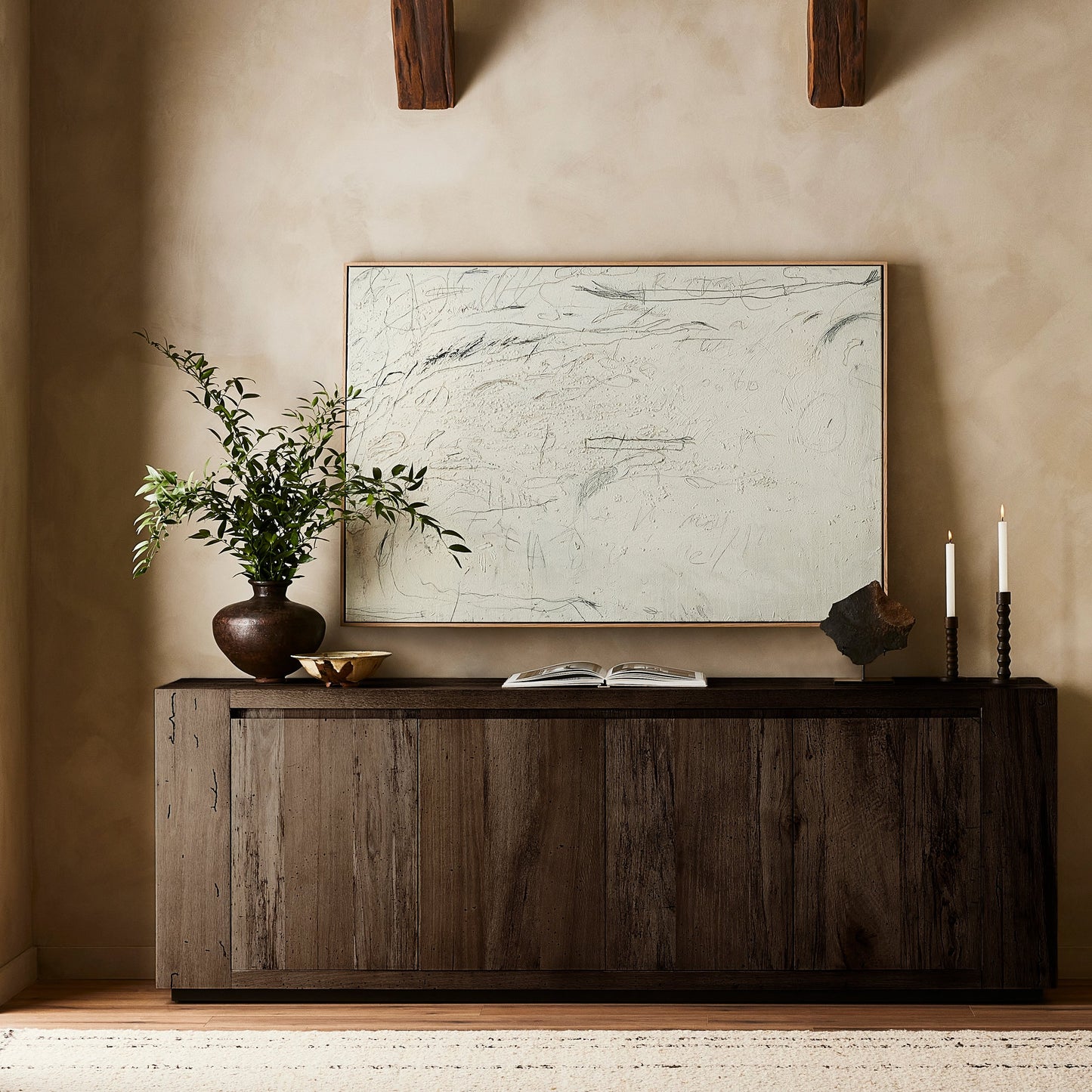 023 SI-1976983 | Lifestyle | Abaso Sideboard by Four Hands. Made from thick oak veneer in a modern style.