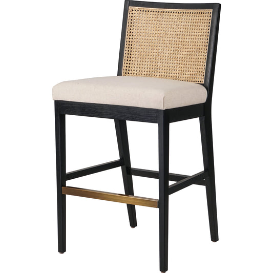 Antonia Cane Armless Bar Stool by Four Hands. Made from unique in a coastal style.