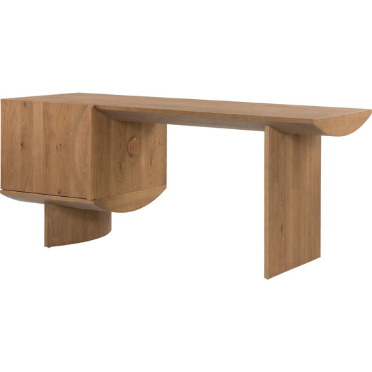 001 SI-1799948 | Primary Silo | Pickford Desk by Four Hands in dusted oak veneer, dusted oak thin veneer and dusted oak. Made from thick oak veneer in a modern style.