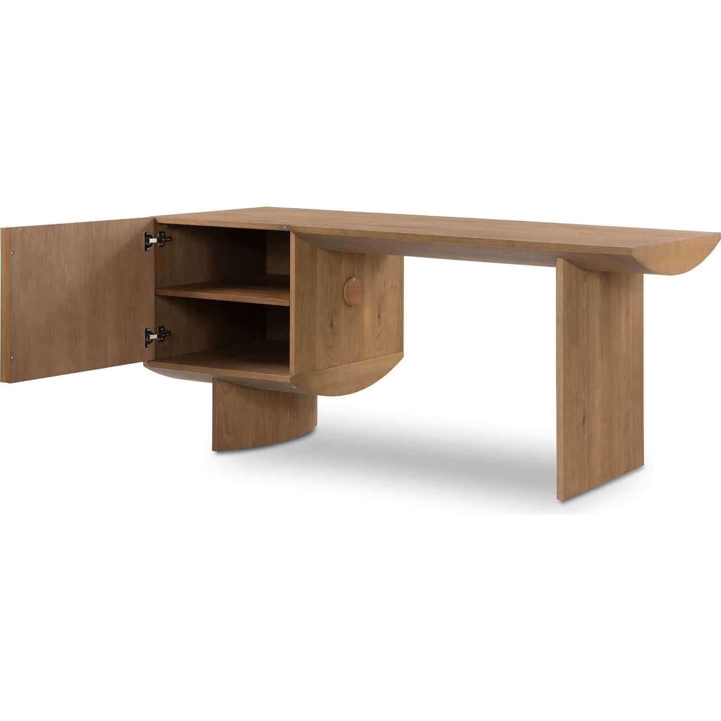 004 SI-1799948 | Additional Silo | Pickford Desk by Four Hands in dusted oak veneer, dusted oak thin veneer and dusted oak. Made from thick oak veneer in a modern style.