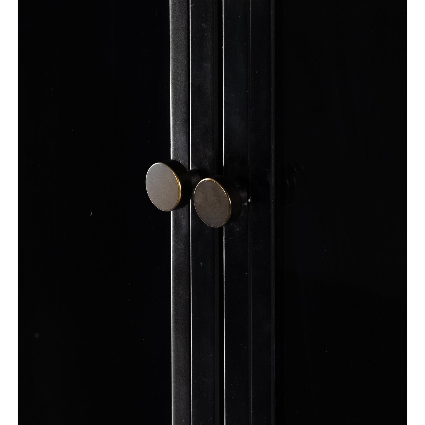 009 SI-1800092 | Additional Silo | Soto Cabinet by Four Hands in black. Made from iron, glass in a modern style.