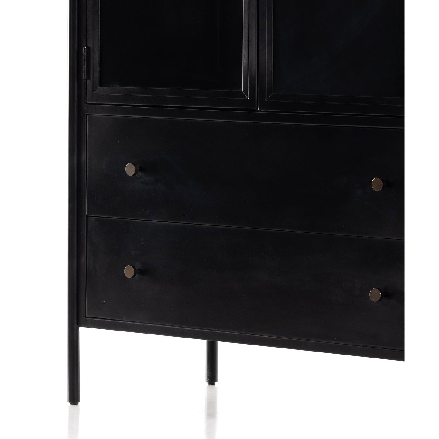 010 SI-1800092 | Additional Silo | Soto Cabinet by Four Hands in black. Made from iron, glass in a modern style.