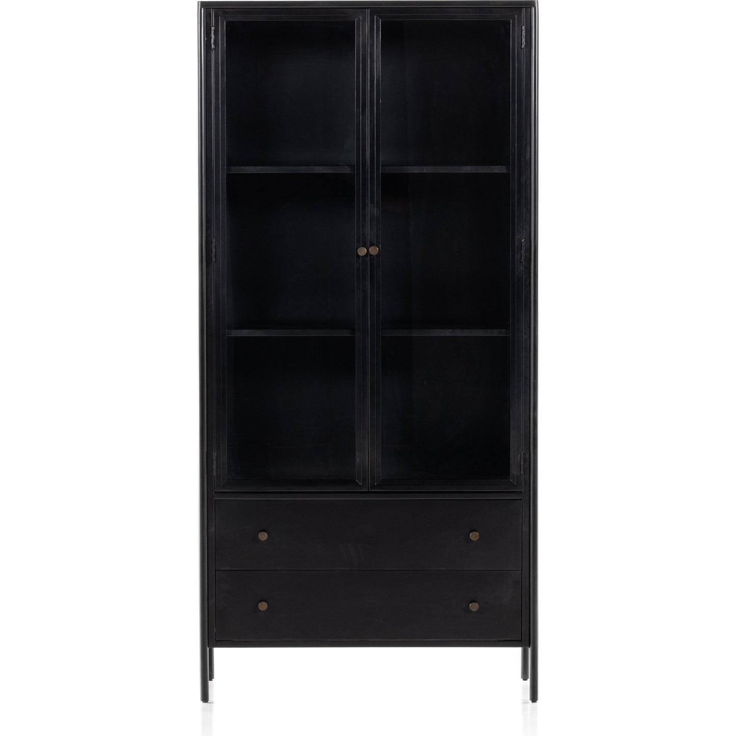 003 SI-1800092 | Additional Silo | Soto Cabinet by Four Hands in black. Made from iron, glass in a modern style.