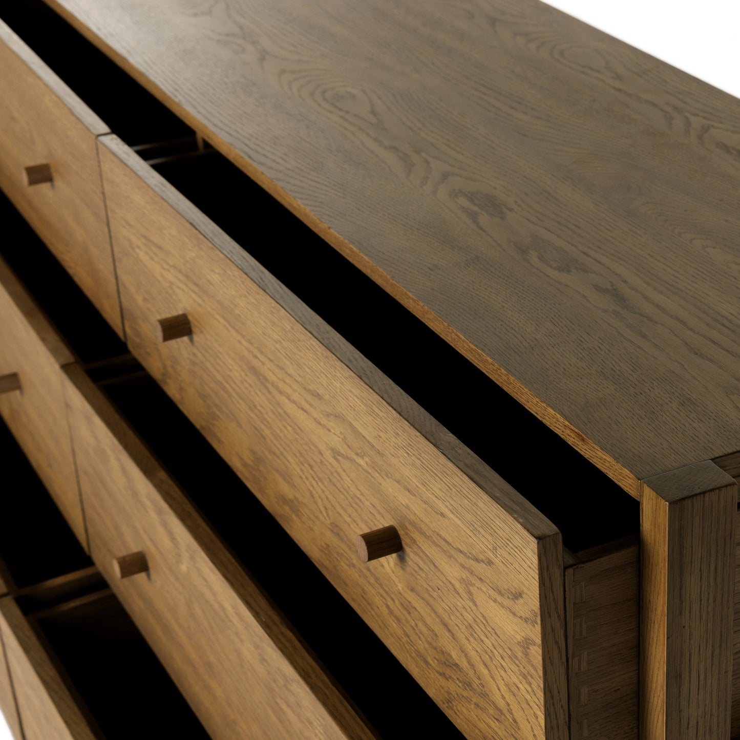 008 SI-1977549 | Additional Silo | Meadow 6 Drawer Dresser by Four Hands in tawny oak. Made from solid oak, oak veneer in a modern style.