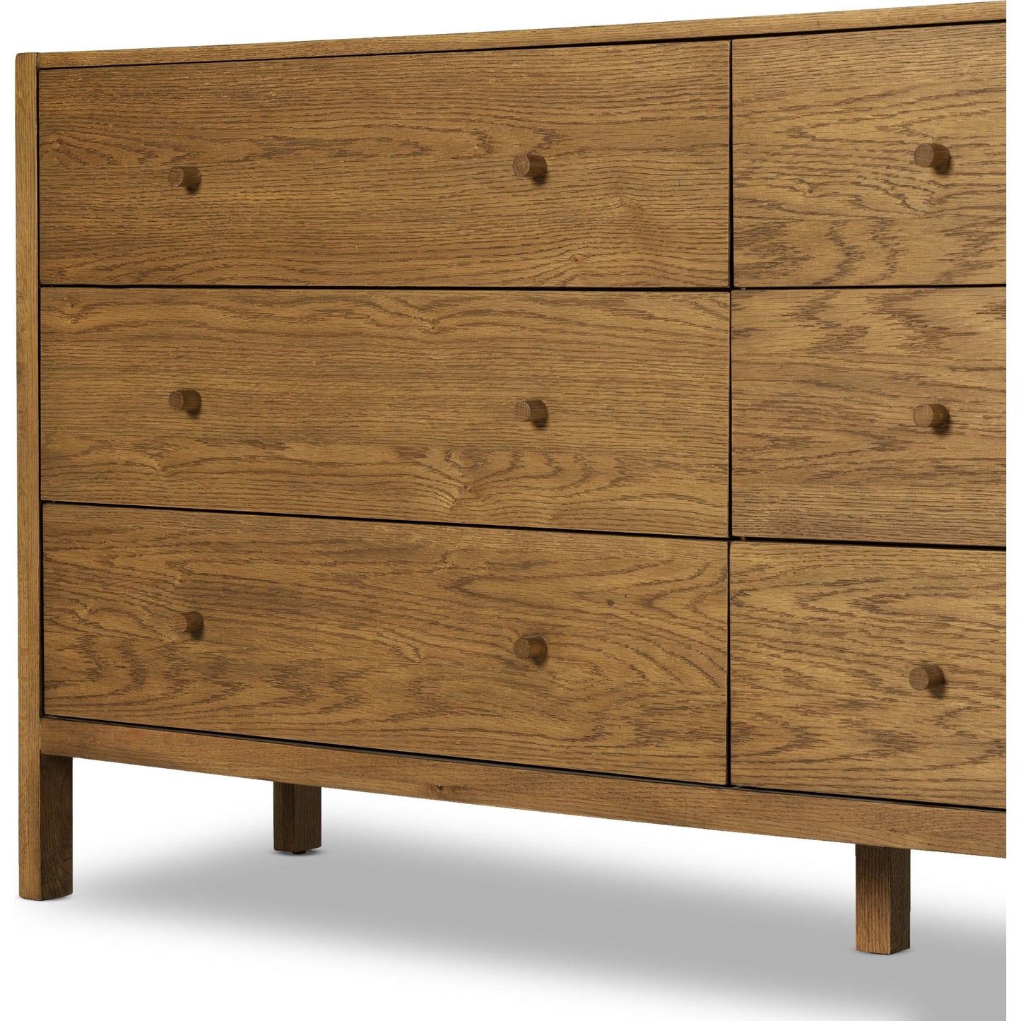 012 SI-1977549 | Additional Silo | Meadow 6 Drawer Dresser by Four Hands in tawny oak. Made from solid oak, oak veneer in a modern style.