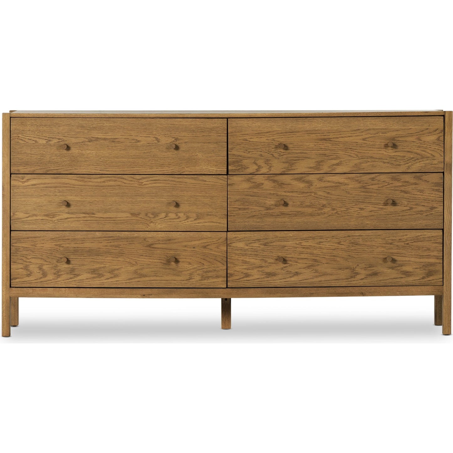 003 SI-1977549 | Additional Silo | Meadow 6 Drawer Dresser by Four Hands in tawny oak. Made from solid oak, oak veneer in a modern style.