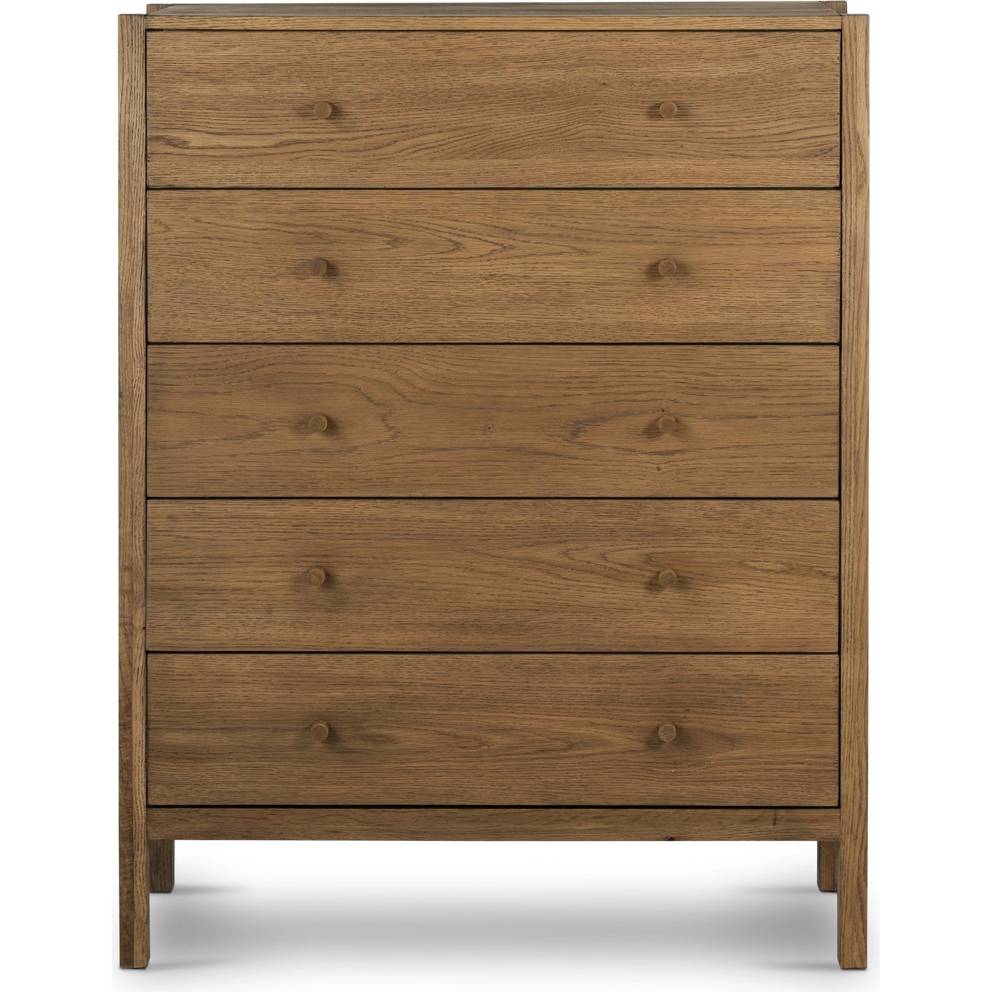 003 SI-1977548 | Additional Silo | Meadow 5 Drawer Dresser by Four Hands in tawny oak. Made from solid oak, oak veneer in a modern style.