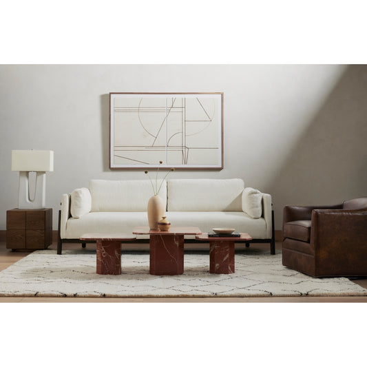 Edina Bunching Coffee Table by Four Hands in rusty marble. Made from solid marble, engineered hardwood in a modern style.