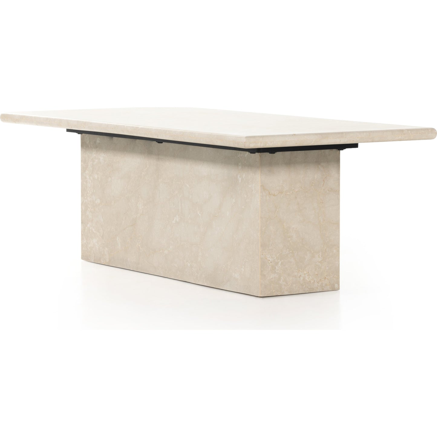002 SI-1901544 | Additional Silo | Arum Coffee Table by Four Hands in cream marble. Made from solid marble in a coastal style.