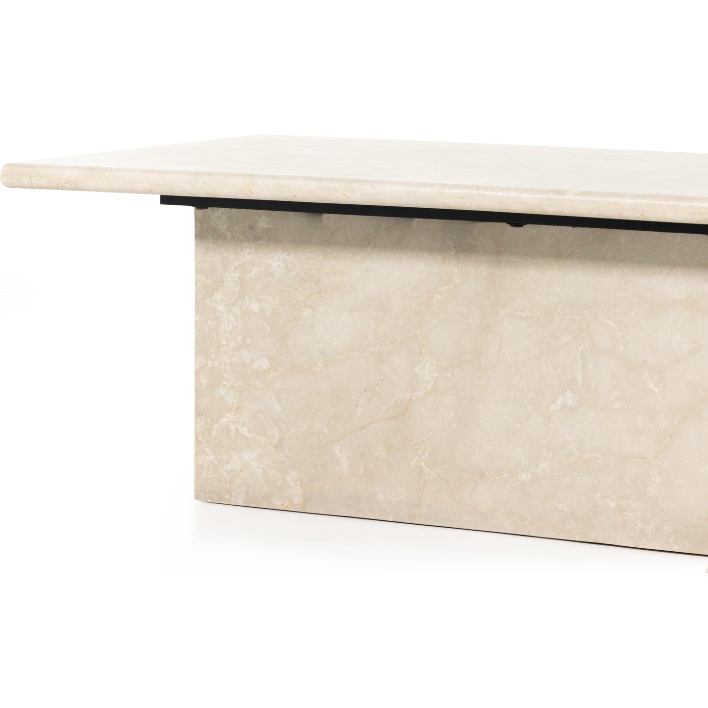 006 SI-1901544 | Additional Silo | Arum Coffee Table by Four Hands in cream marble. Made from solid marble in a coastal style.