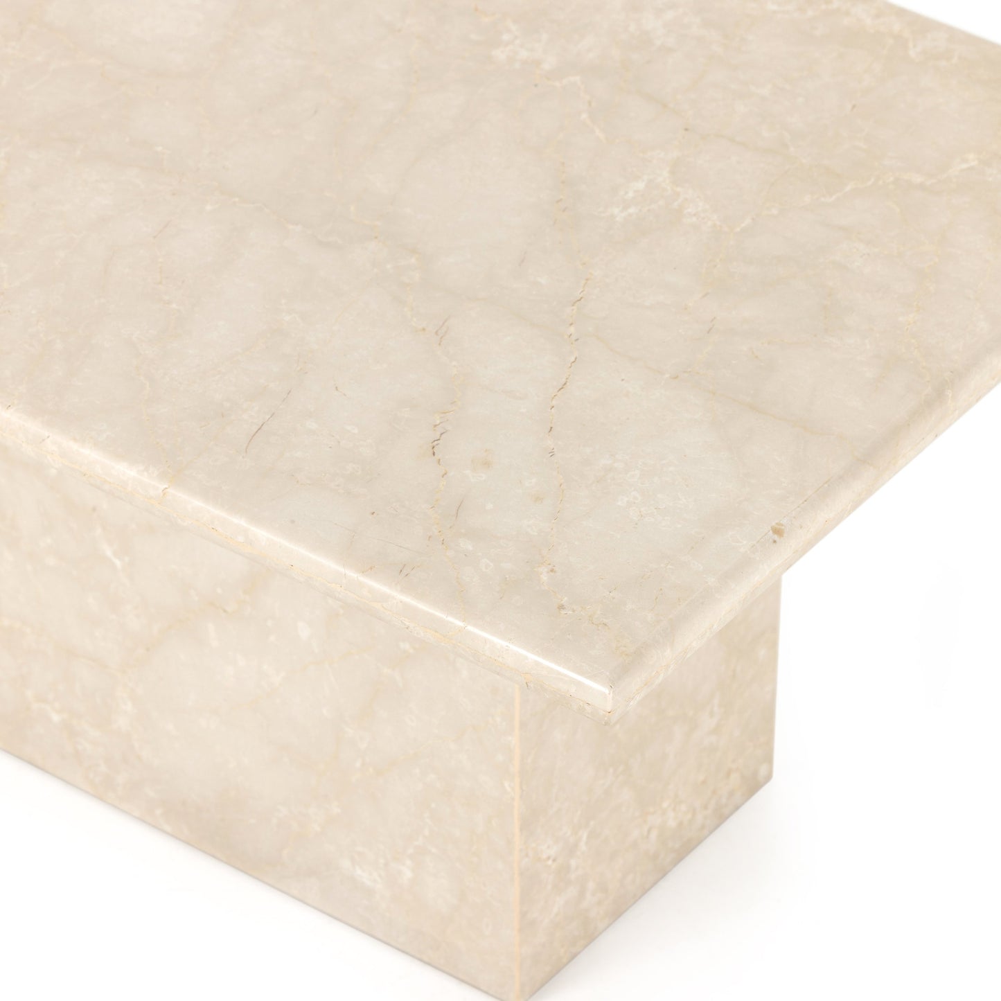 007 SI-1901544 | Additional Silo | Arum Coffee Table by Four Hands in cream marble. Made from solid marble in a coastal style.