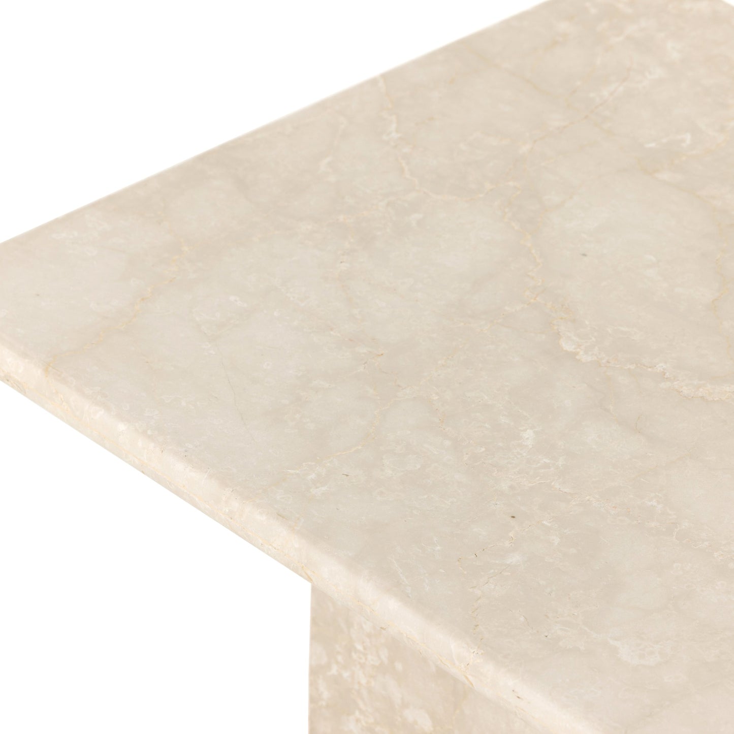 010 SI-1901544 | Additional Silo | Arum Coffee Table by Four Hands in cream marble. Made from solid marble in a coastal style.