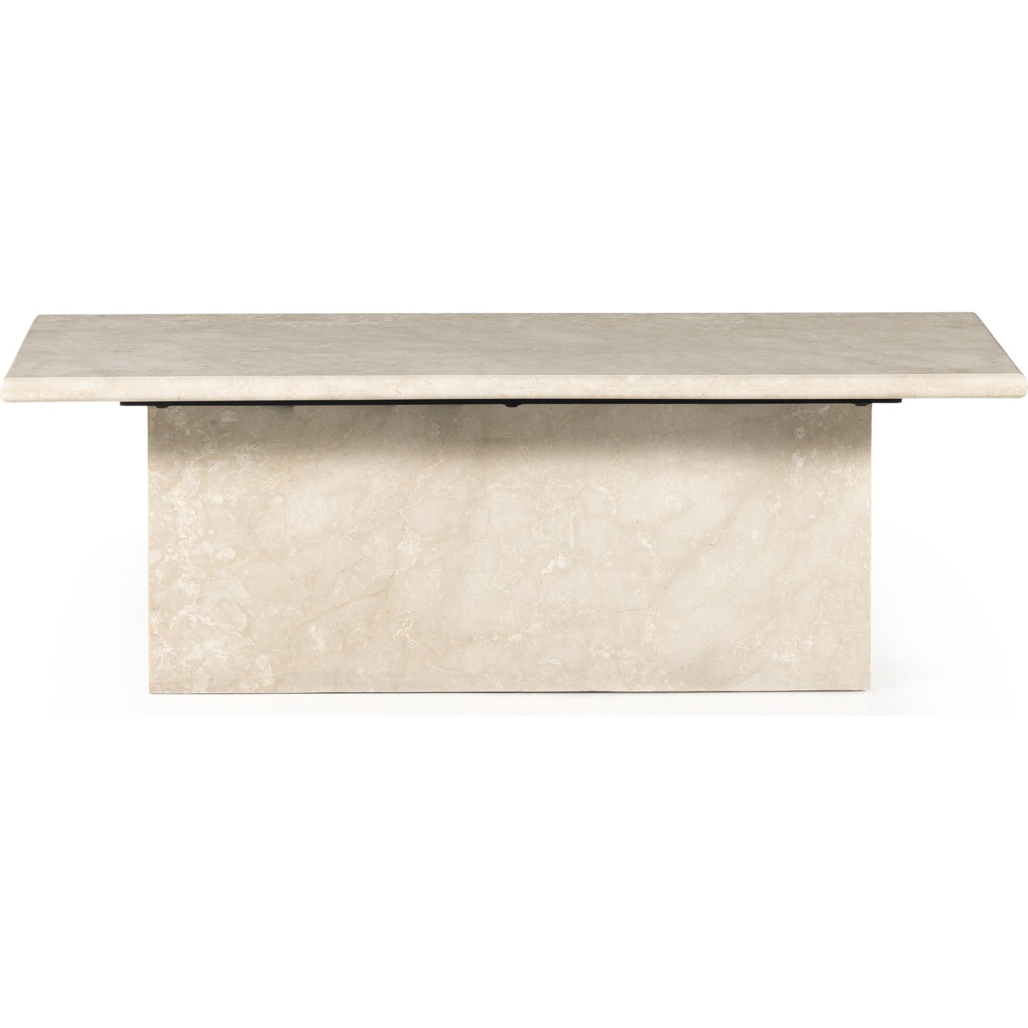 003 SI-1901544 | Additional Silo | Arum Coffee Table by Four Hands in cream marble. Made from solid marble in a coastal style.