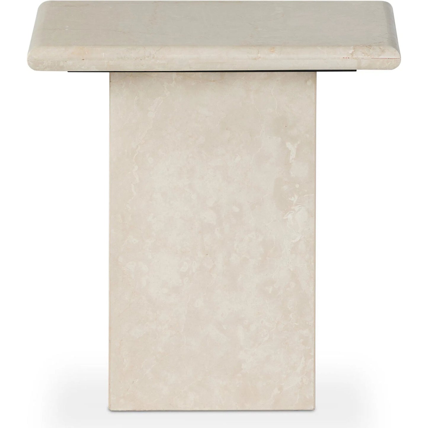 012 SI-1901916 | Additional Silo | Arum End Table by Four Hands in cream marble. Made from solid marble in a transitional style.