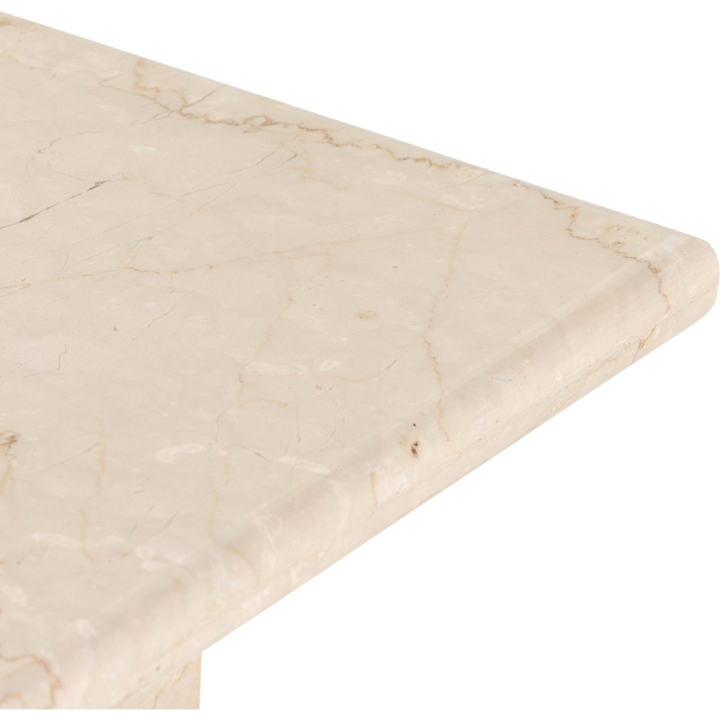 009 SI-1901916 | Additional Silo | Arum End Table by Four Hands in cream marble. Made from solid marble in a transitional style.
