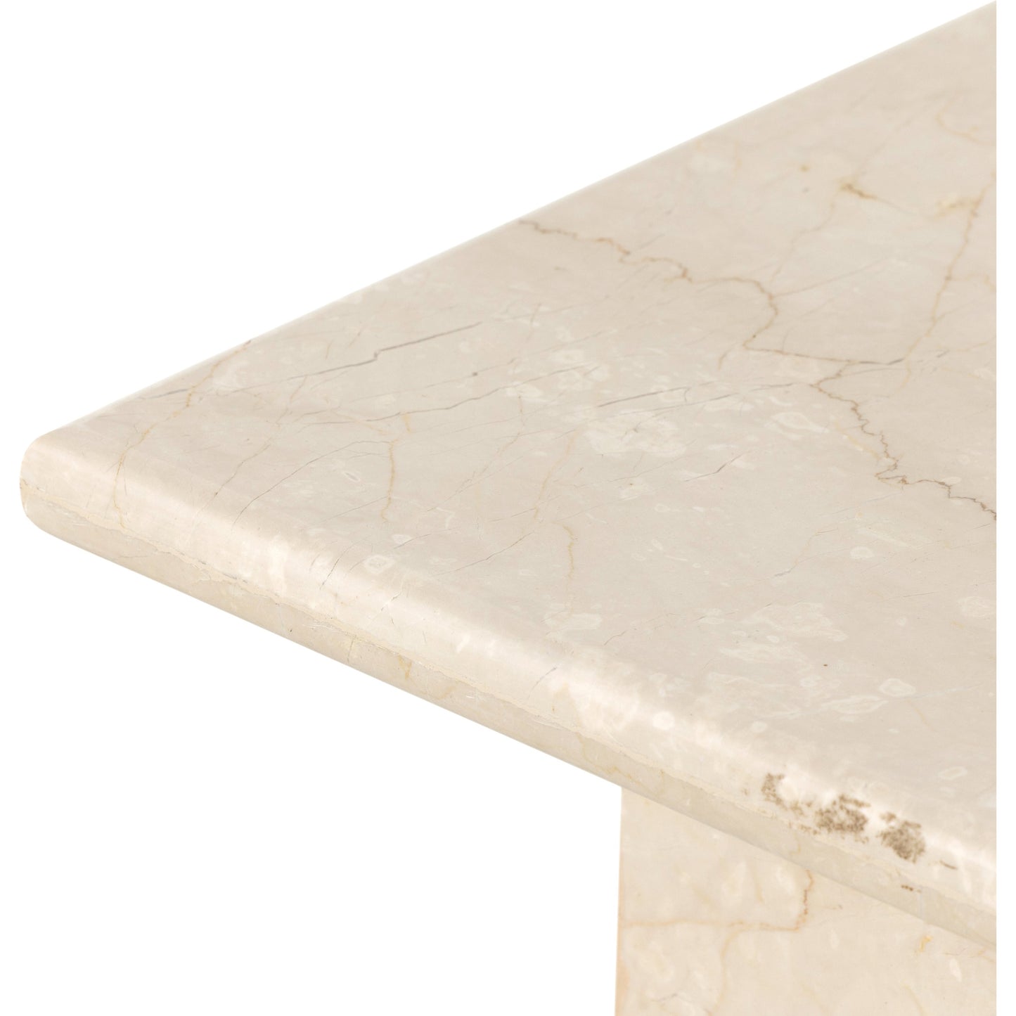 011 SI-1901916 | Additional Silo | Arum End Table by Four Hands in cream marble. Made from solid marble in a transitional style.