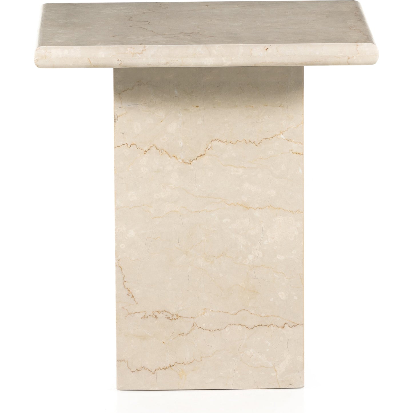 004 SI-1901916 | Additional Silo | Arum End Table by Four Hands in cream marble. Made from solid marble in a transitional style.