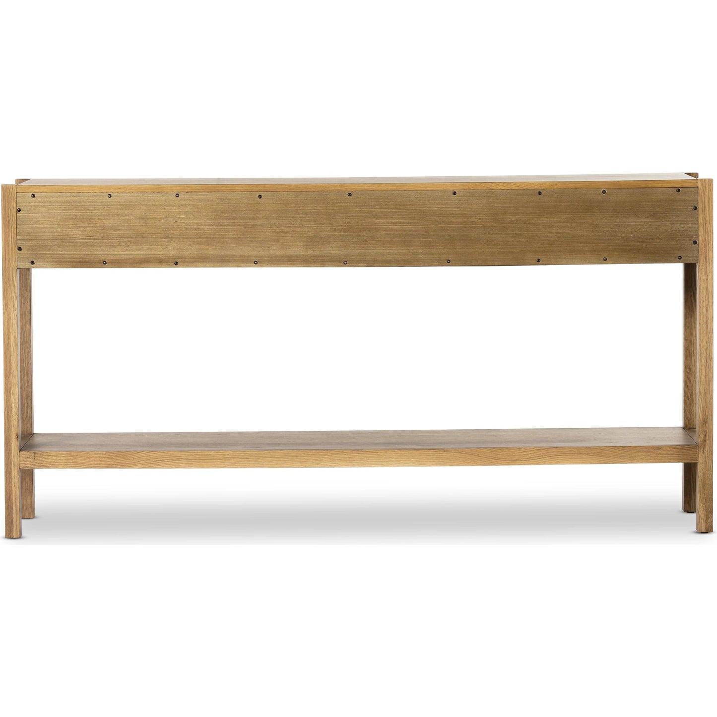 008 SI-1977551 | Additional Silo | Meadow Console Table by Four Hands in tawny oak. Made from oak veneer, solid oak in a modern style.