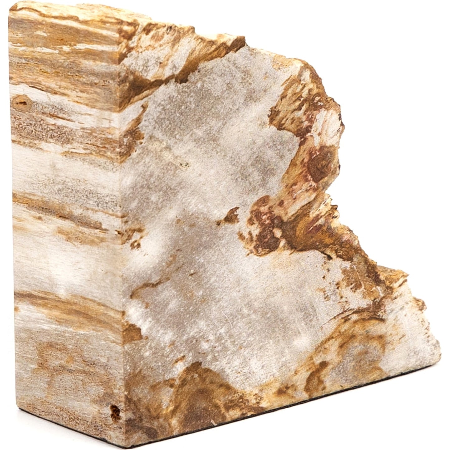 009 SI-1799941 | Additional Silo | Petrified Wood Book Ends by Four Hands in light petrified wood. Made from petrified wood in a coastal style.