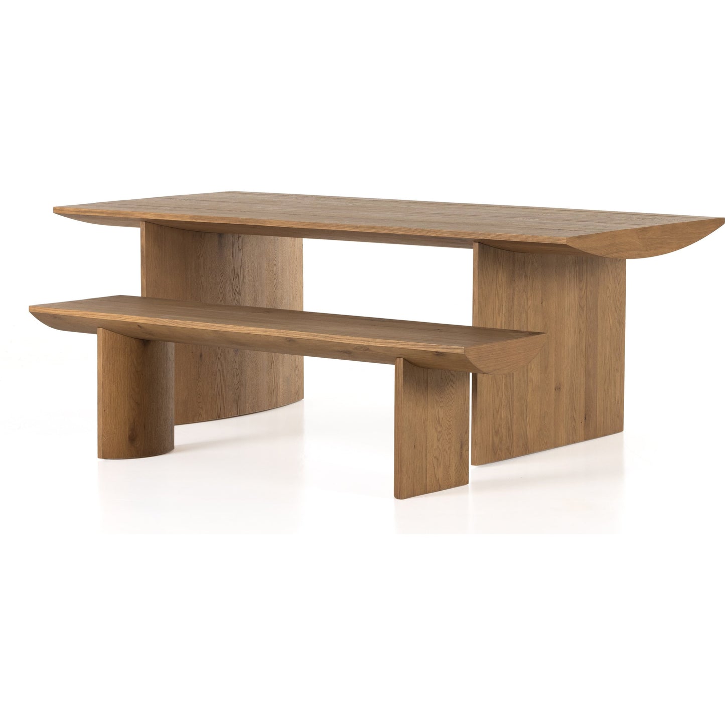 007 SI-1902869 | Additional Silo | Pickford Dining Table by Four Hands in dusted oak thin veneer, dusted oak veneer and dusted oak. Made from thick oak veneer, engineered hardwood in a cottage & farmhouse style.