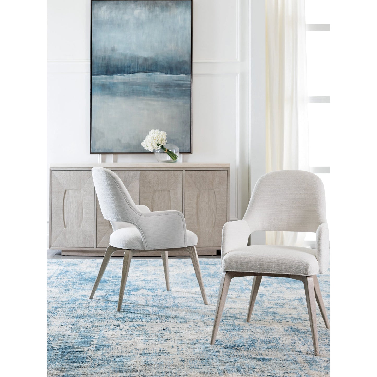 005 SI-1962895 | Lifestyle | Mar Monte Arm Chair by Artistica Home in fresh pearl. Made from unique in a modern style.