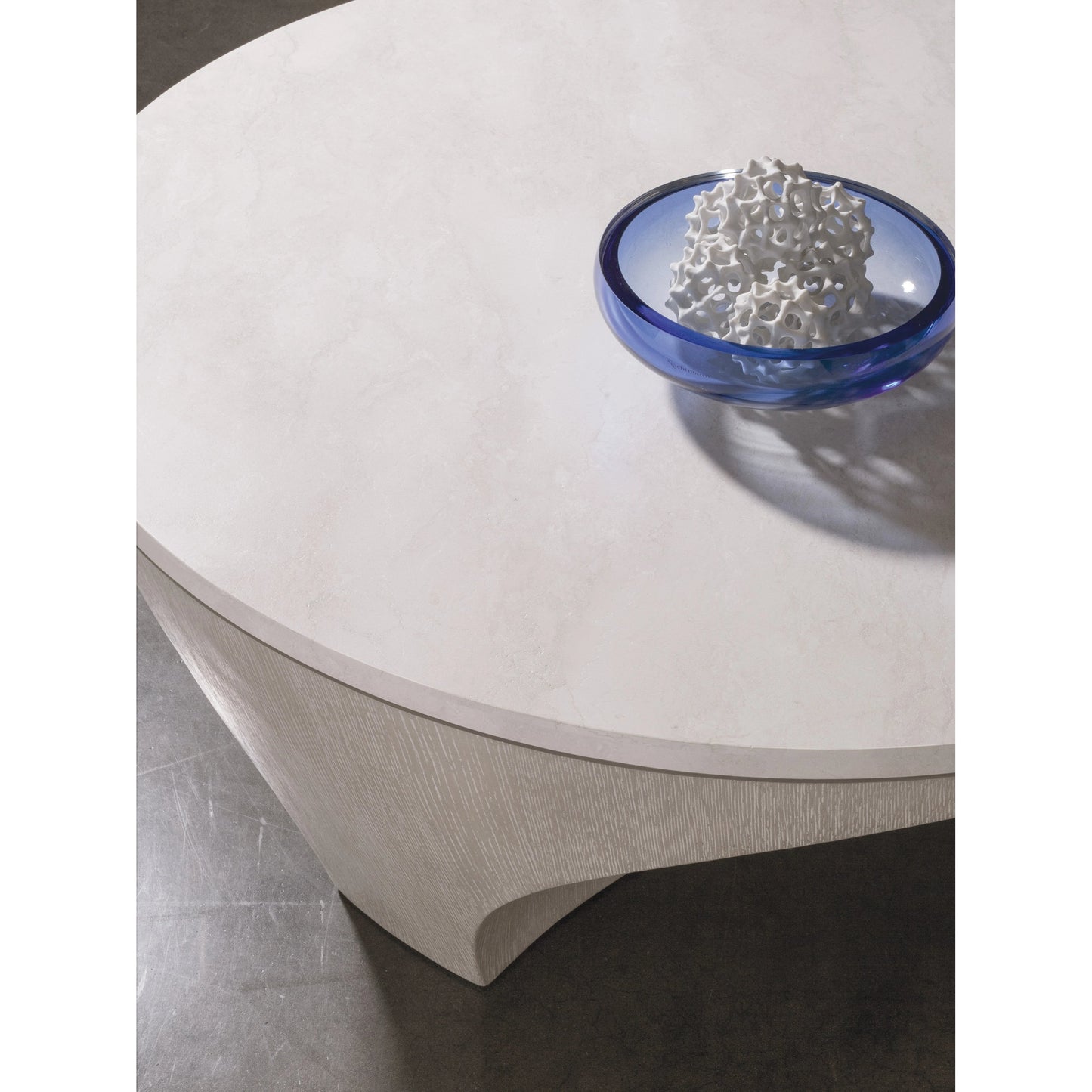 003 SI-1962898 | Lifestyle | Mar Monte Round Cocktail Table by Artistica Home in champagne taupe. Made from unique in a modern style.