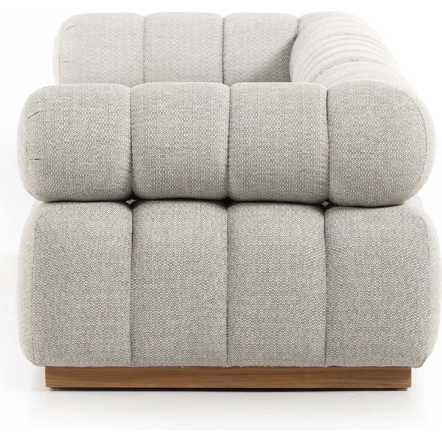 004 SI-1800006 | Additional Silo | Roma Outdoor 3PC Sectional by Four Hands in faye ash and natural teak. Made from 100% olefin, solid teak, 91% polyurethane foam pad, 9% polyester fiber batting in a modern style.