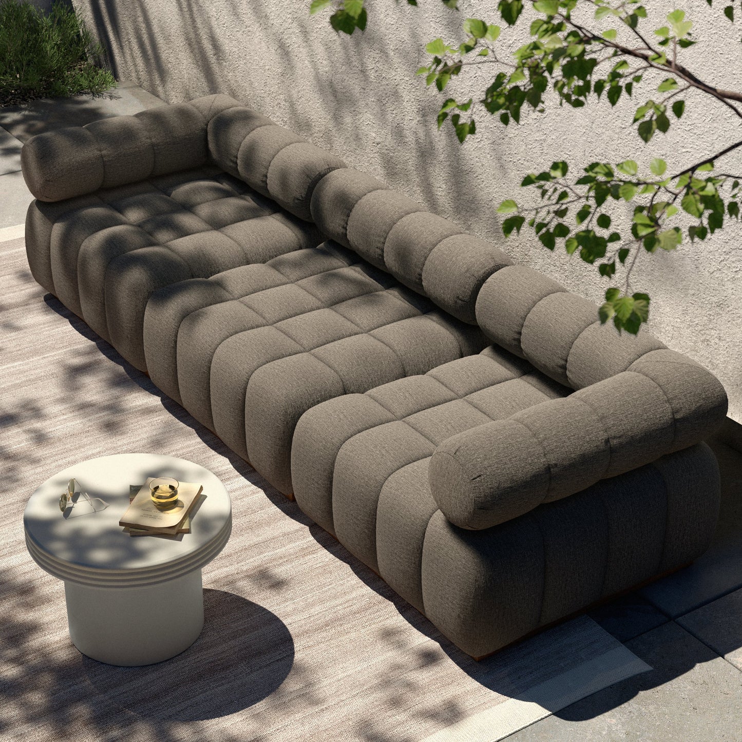 024 SI-1980643 | Lifestyle | Roma Outdoor 3-Piece Sectional by Four Hands. Made from unique in a modern style.